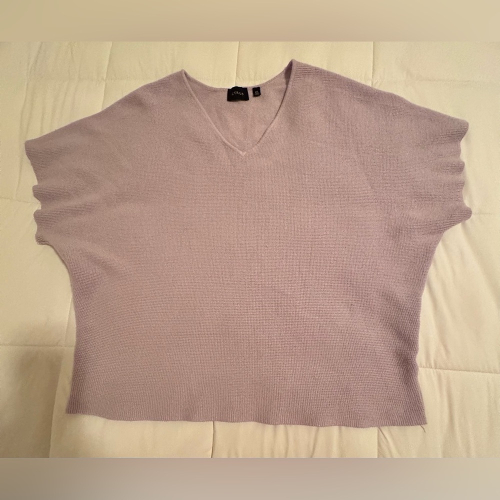 Cyrus Light Purple V-Neck Women's blouse Sz1X